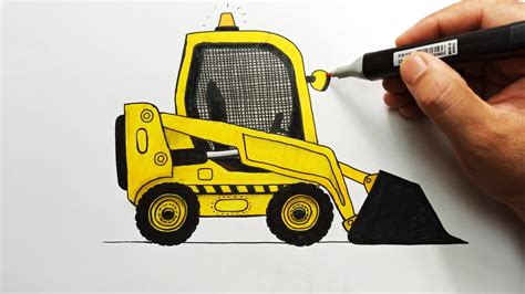 how to draw a bobcat skid steer|bobcat face drawing.